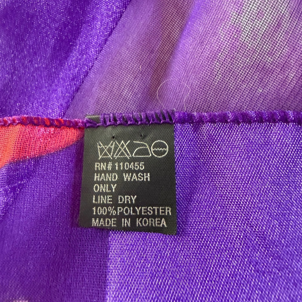Red Hat Society Purple Women's Scarf with Red Hat Motif - Picture 4 of 7